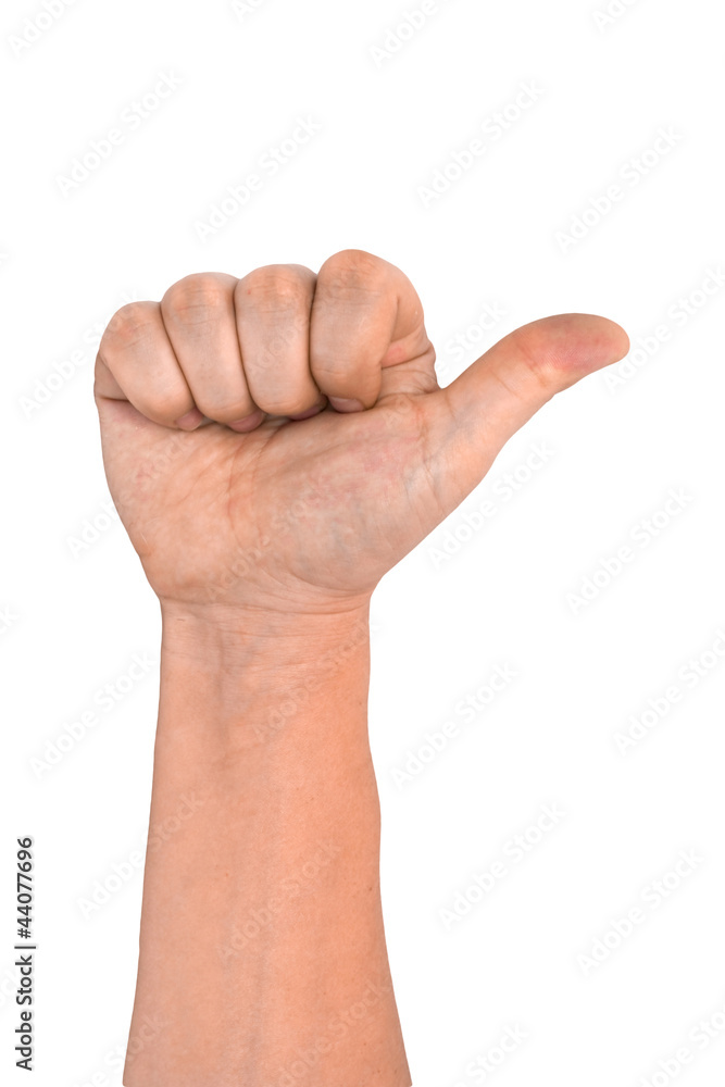 men's hand make thumbs up isolated over white men's hand make thumbs up isolated over white