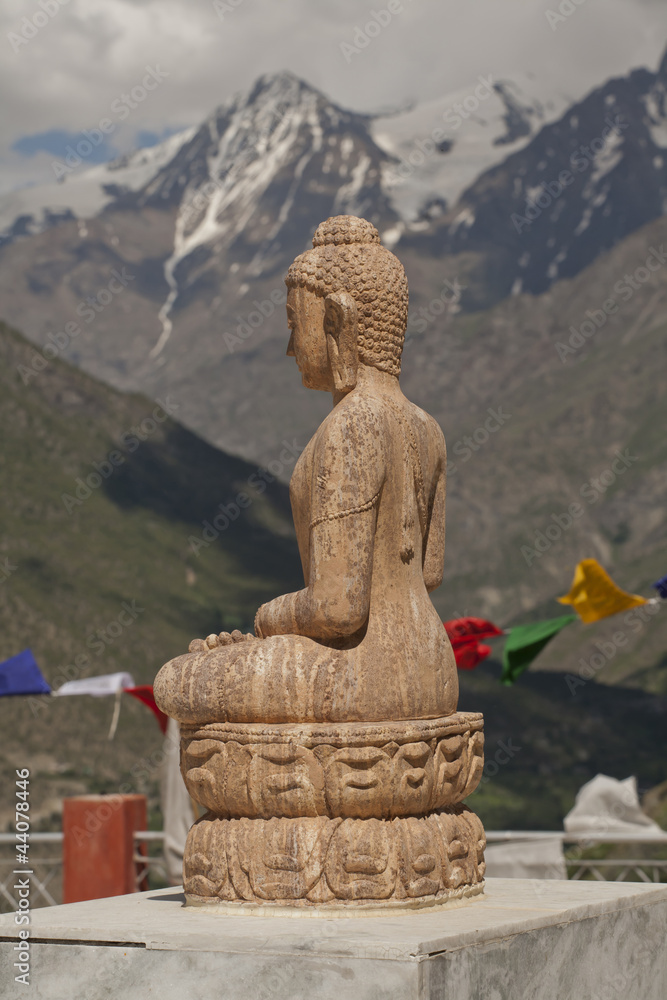 Fototapeta premium Buddha at the monastery in the Himalayas