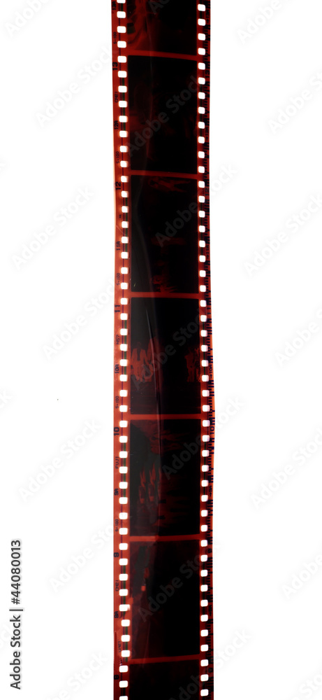 black photo film isolated on white background