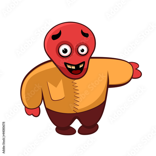 Happy red monster