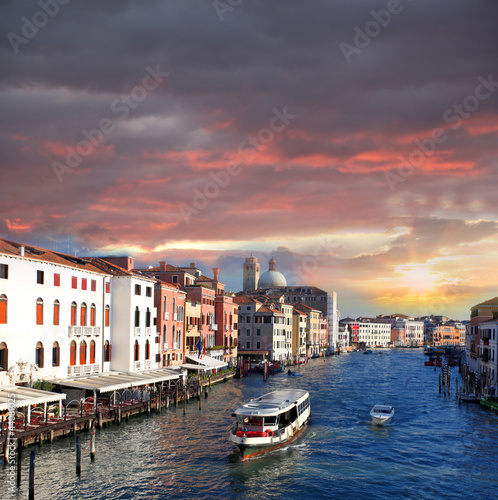 Grand Canal with city bus on the river in Venice, Italy © Tomas Marek