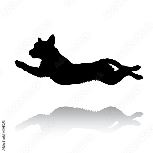 Illustration of jumping labrador retriever