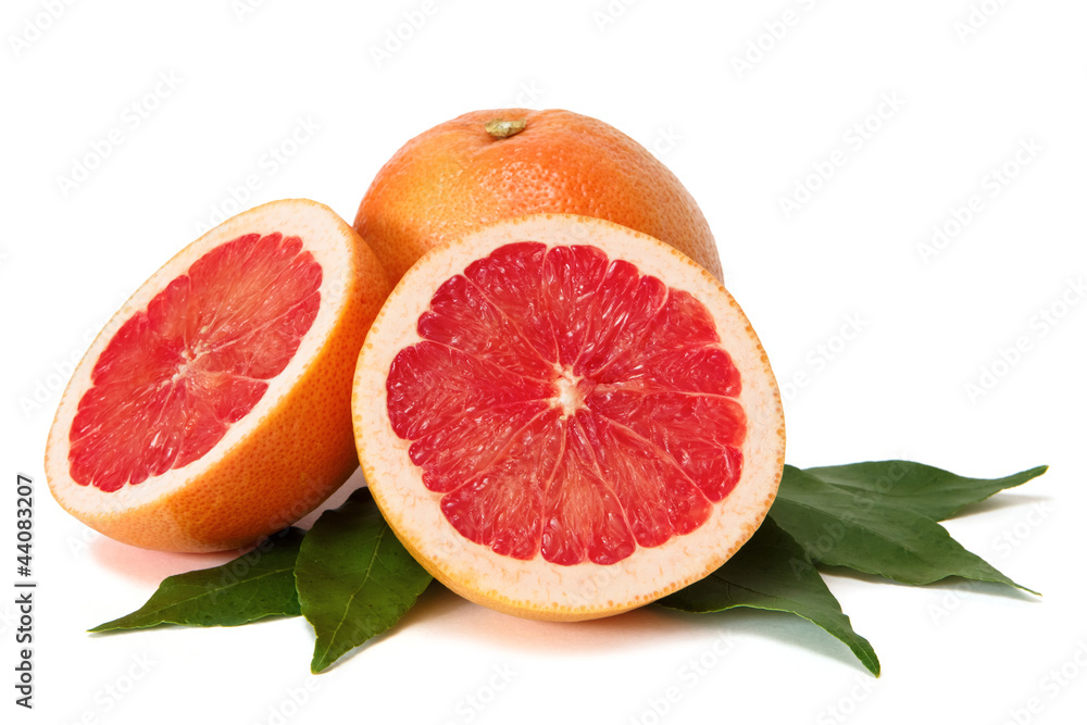 grapefruits over white background grapefruits over white background
