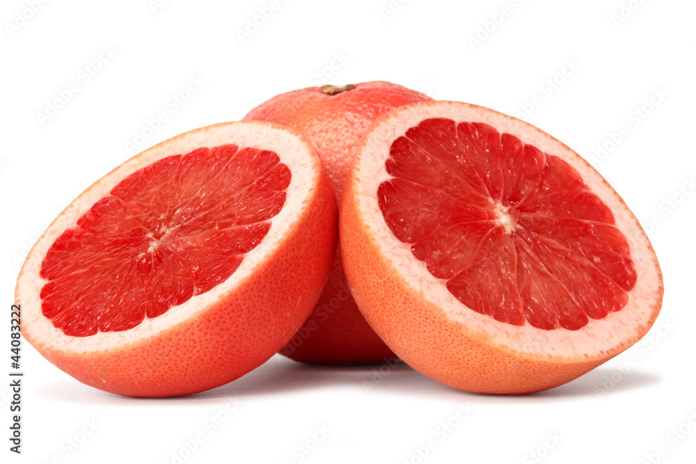 grapefruits over white background grapefruits over white background
