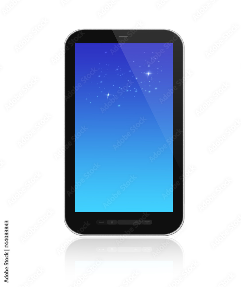 Beautiful smartphone on white background, 3d render Beautiful smartphone on white background, 3d render