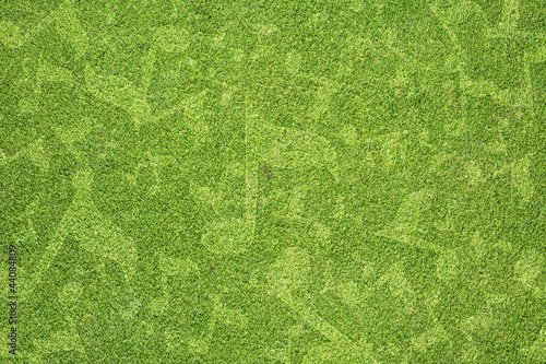 Music icon on green grass background