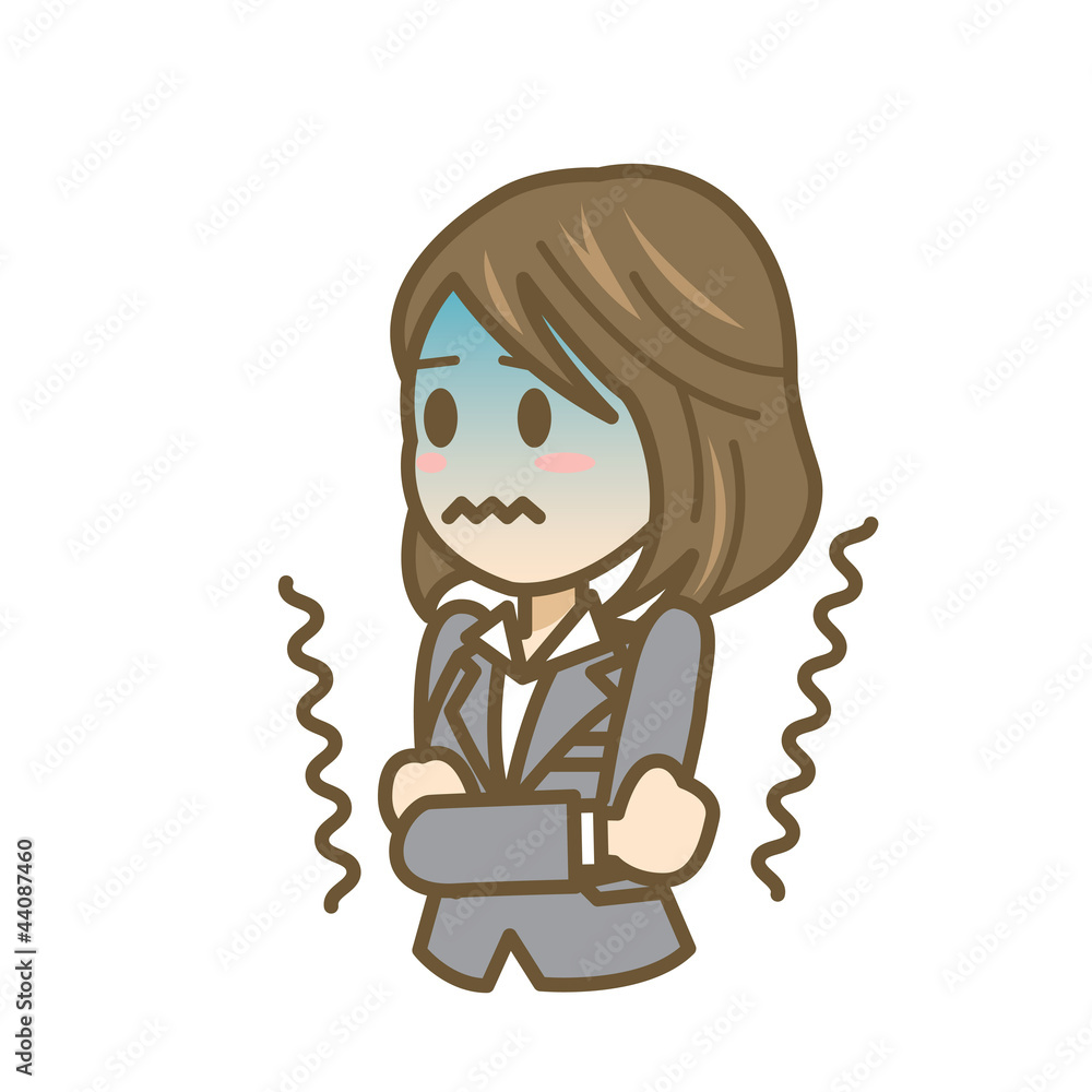 ビジネスウーマン 女性 表情 イラスト 寒い Stock Illustration Adobe Stock