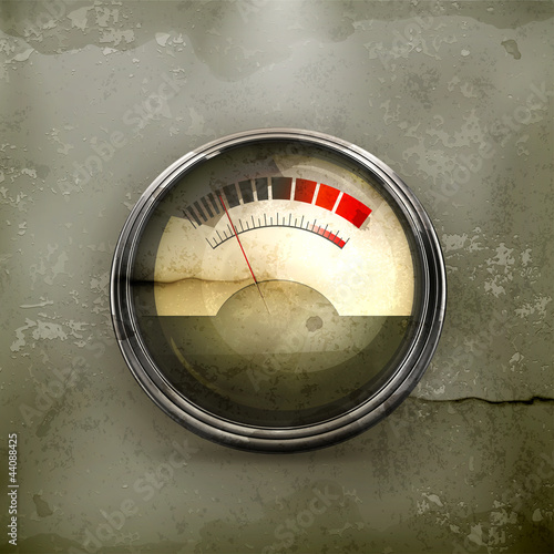 Audio Gauge, old-style vector