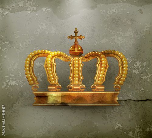 Crown, old-style vector