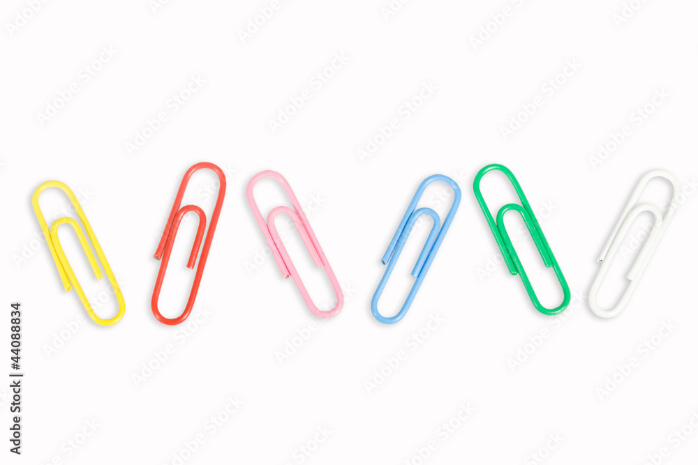 5 colorful paper clips 5 colorful paper clips