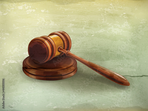 Gavel, old-style vector