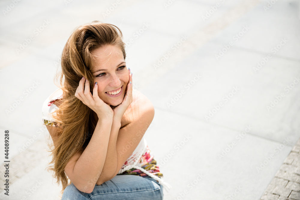 Fototapeta premium Young woman outdoor portrait