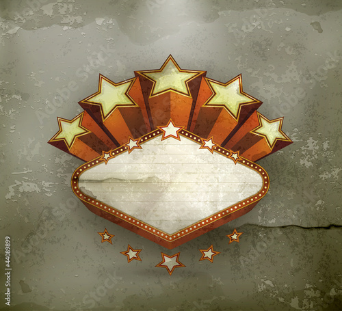 Vegas emblem, old-style vector