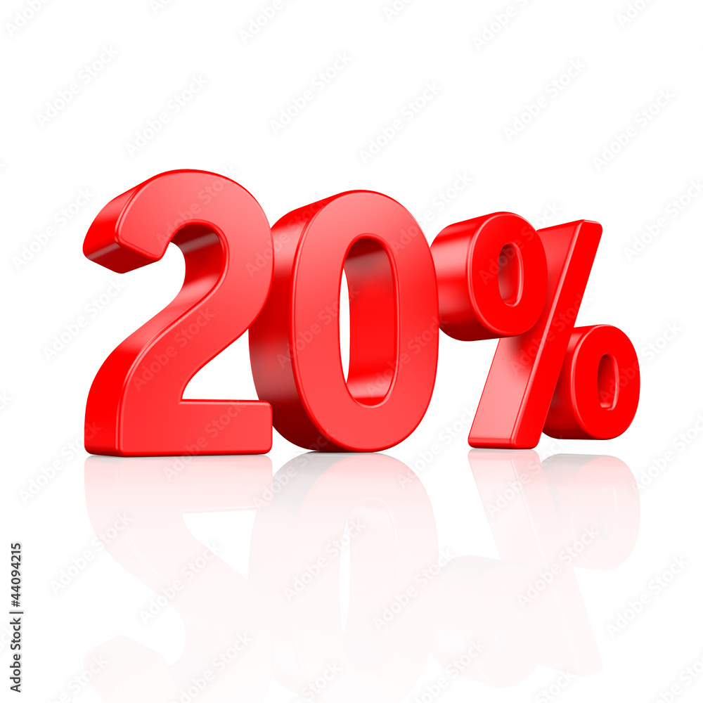 20% Rabatt - 3D Schrift 20% Rabatt - 3D Schrift