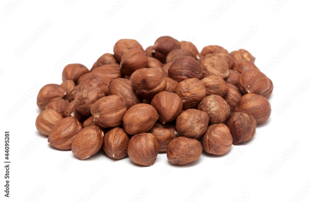 Hazelnuts Isolated on White Background Hazelnuts Isolated on White Background