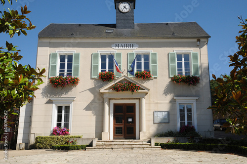 Stampa su Tela Ile de France, the city hall of Thoiry