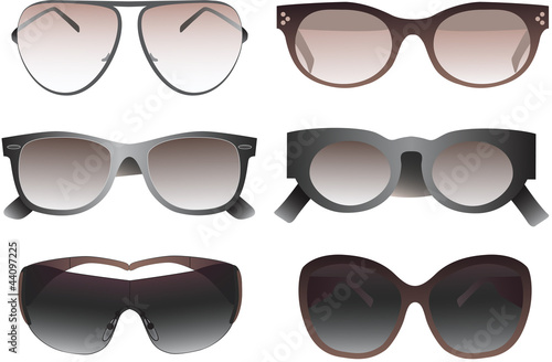Collection of sunglasses. Vector