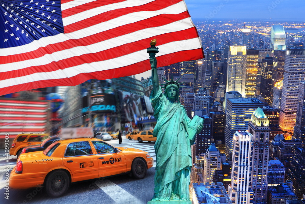 Naklejka premium Composition New York.