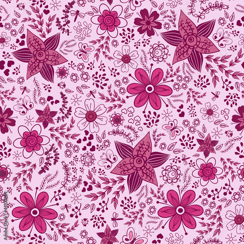 Floral seamless wallpaper print