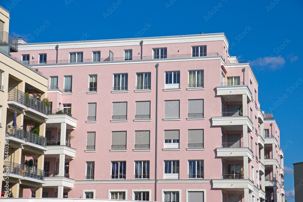 New pink townhouses