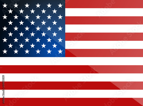 American Flag for Independence Day. Vector illustration.