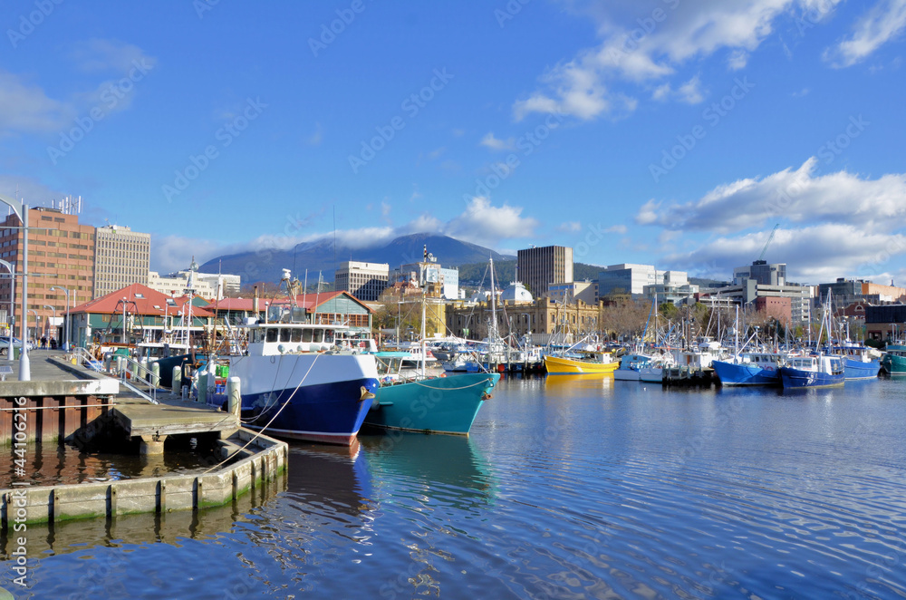 Fishing Boat At Dock in Hobart Harbour