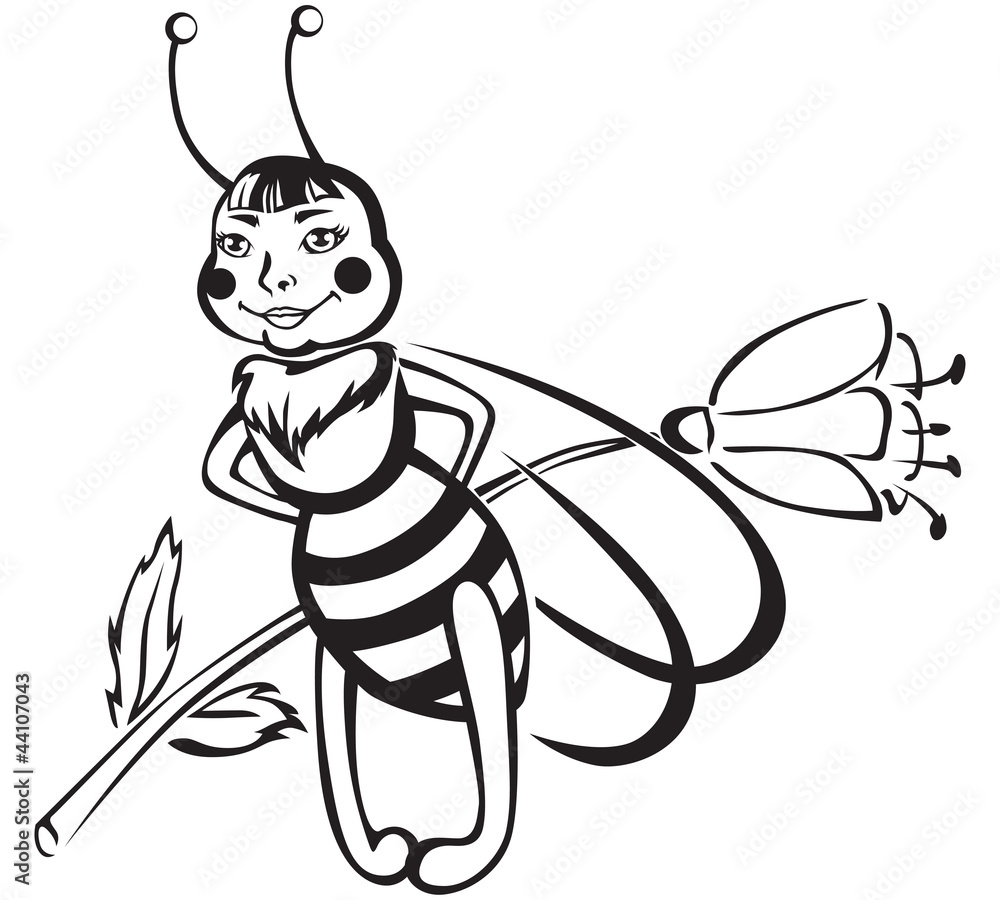 Fototapeta premium Bee with Flower