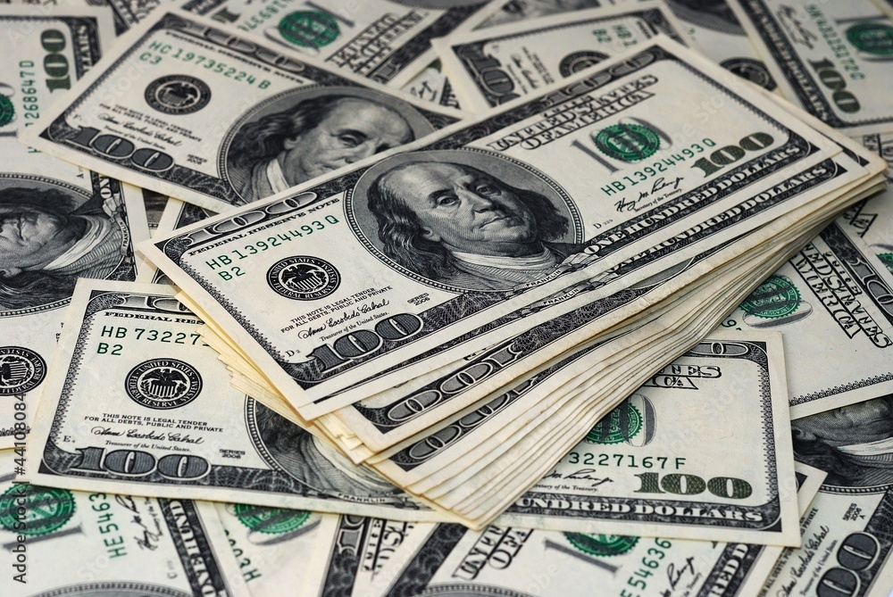 Dollars isolated on white