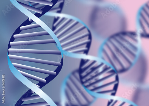DNA helix, biochemical  background with defocused strands, eps10