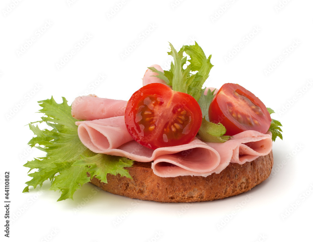 healthy sandwich with vegetable and smoked ham healthy sandwich with vegetable and smoked ham