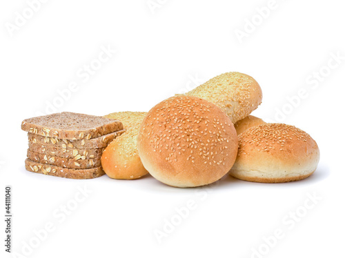 Bread loafs and buns variety