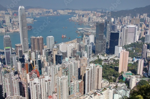vue sur hong kong depuis le pic victoria © Lotharingia