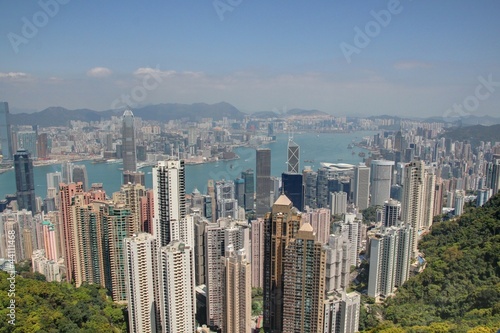 vue sur hong kong depuis le pic victoria