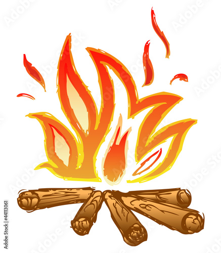 Fire flames. Sketch