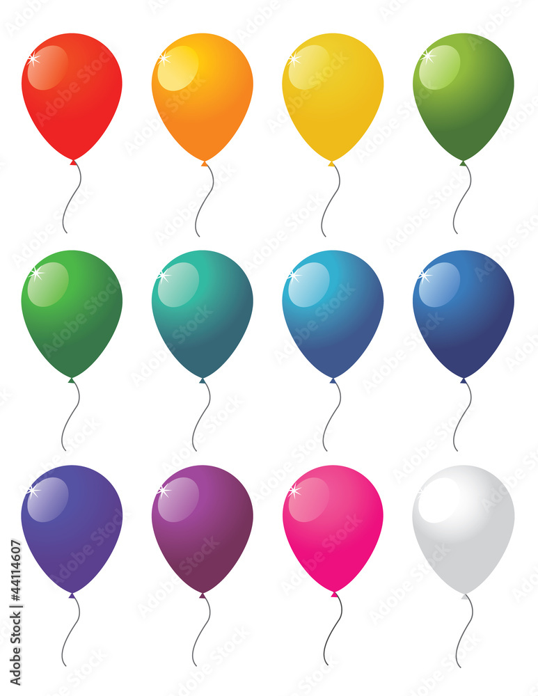 collection of colorful vector balloons