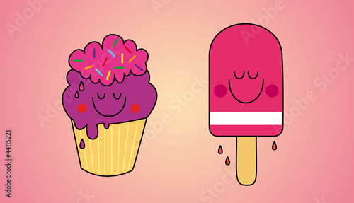 Ice-cream + Ice lolly