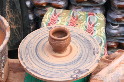 Clay pot spinning