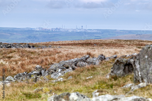 Obraz w ramie Lank Rigg Summit overlooking Sellafield