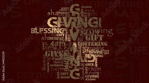 Giving Offering Blessing Background Gold Text