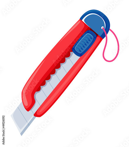 Office plastic paper knife vector illustration