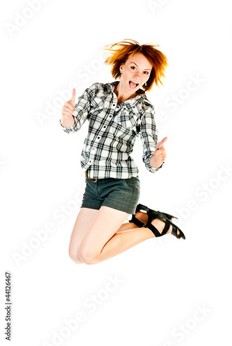 jumping woman