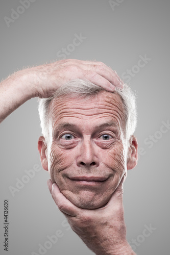 Fotografie Humorous macabre self portrait