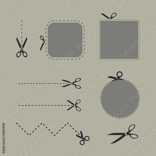 Blank coupons with scissors