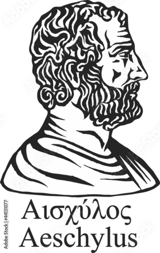 Ancient greek playwright Aeschylus. photo