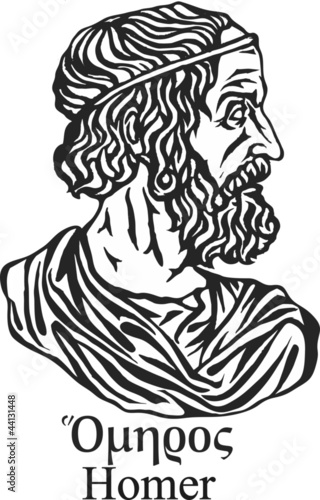 Ancient greek poet Homer. photo