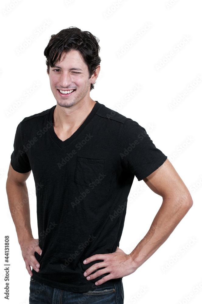 Handsome Man WInking Handsome Man WInking