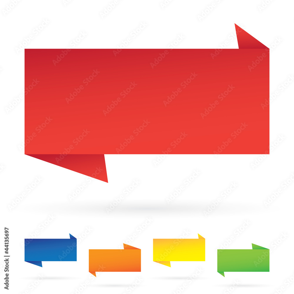 Rectangular Vector Banner Labels Rectangular Vector Banner Labels