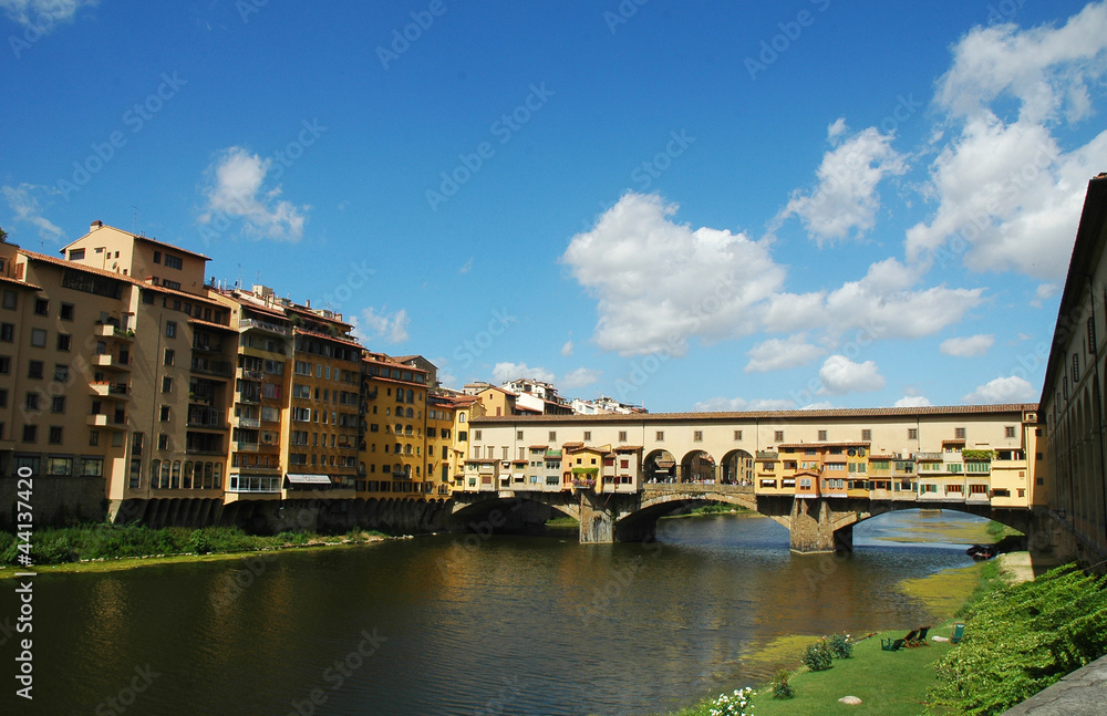 Vista del Ponte Vecchio, Firenze, Italia