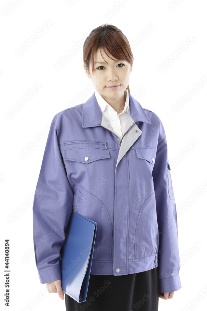 作業着 女性 Stock Photo Adobe Stock