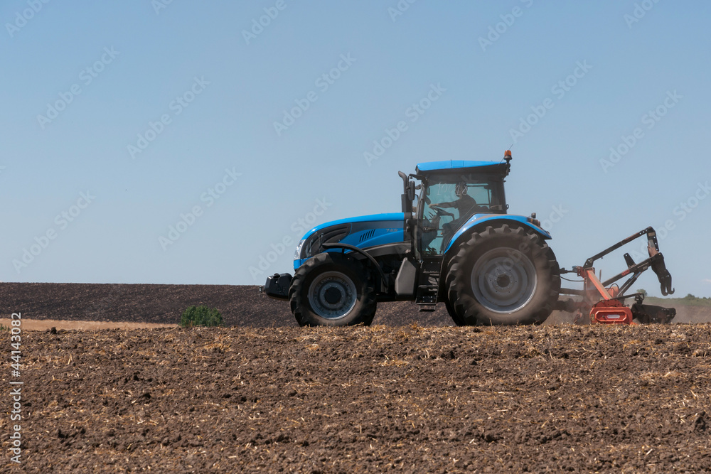 Agricultural machinery, work in the field. Agricultural machinery, work in the field.
